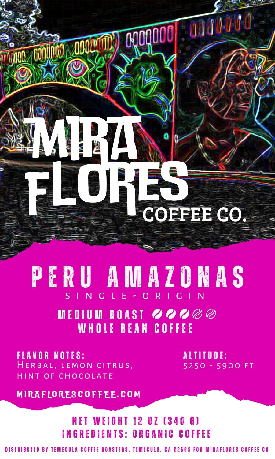 Perú Single Origin Medium Roast - Notes of Chocolate, Herbal, Lemon, Specialty Coffee Beans